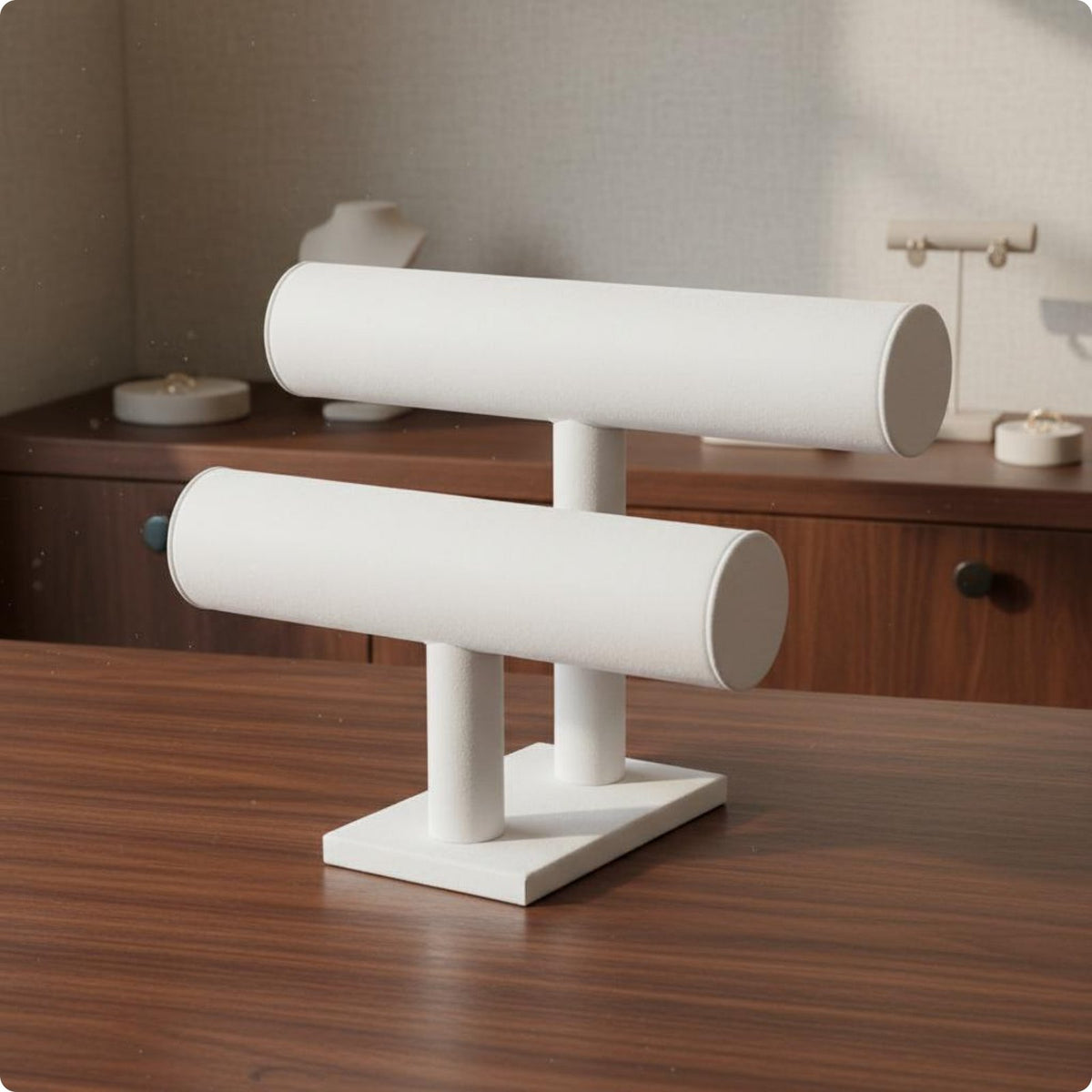 2 Tier Bracelet Holder Scratch Resistant Bangle Stand Easy to Assemble