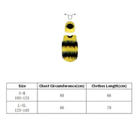 Kids Bee Costume Hooded Design Fuzzy Bee Vest Furry Texture for School Plays