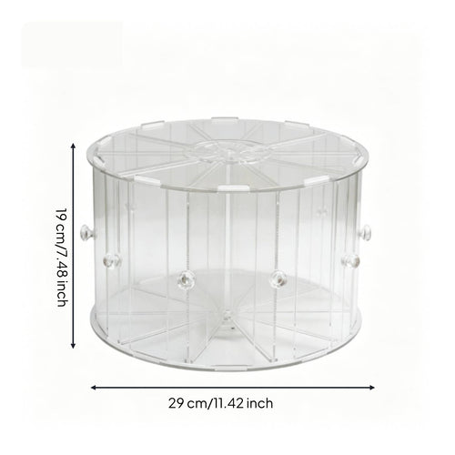 Rotating Earring Stand Large Capacity Clear Jewelry Carousel Multi-Tier