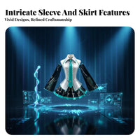 Virtual Singer Uniform striking Teal trims Multi-Piece Anime Suit for Carnival