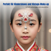 Forehead Sticker, Kids Tassel Crystal, 3D Face Decor, Performance, Ancient Style