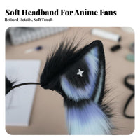 Nebula Dream Cat Ears Soft Faux Soft Cat Ears Headband Costume Accessory Realistic Simulation Cute Design for Themed Parties