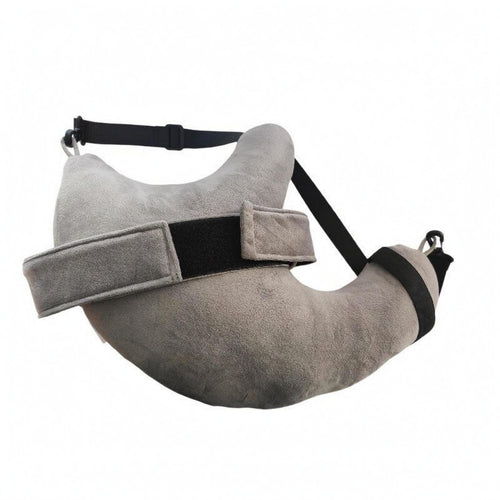 Shoulder Support Pillow Crystal Velvet Crescent Shoulder Pillow Gray