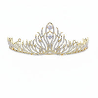 Bridal Crown Regal Design Bridal Feather Tiara Crystal Princess Crown High Glow Crystal Wedding Headpiece Sparkling