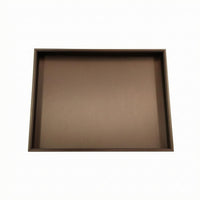 Shallow Display Tray Rigid Frame Leather-Like Tray Open Top