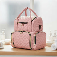 Double Layer Nail Bag Portable Nail Tech Bag Handle for Salon