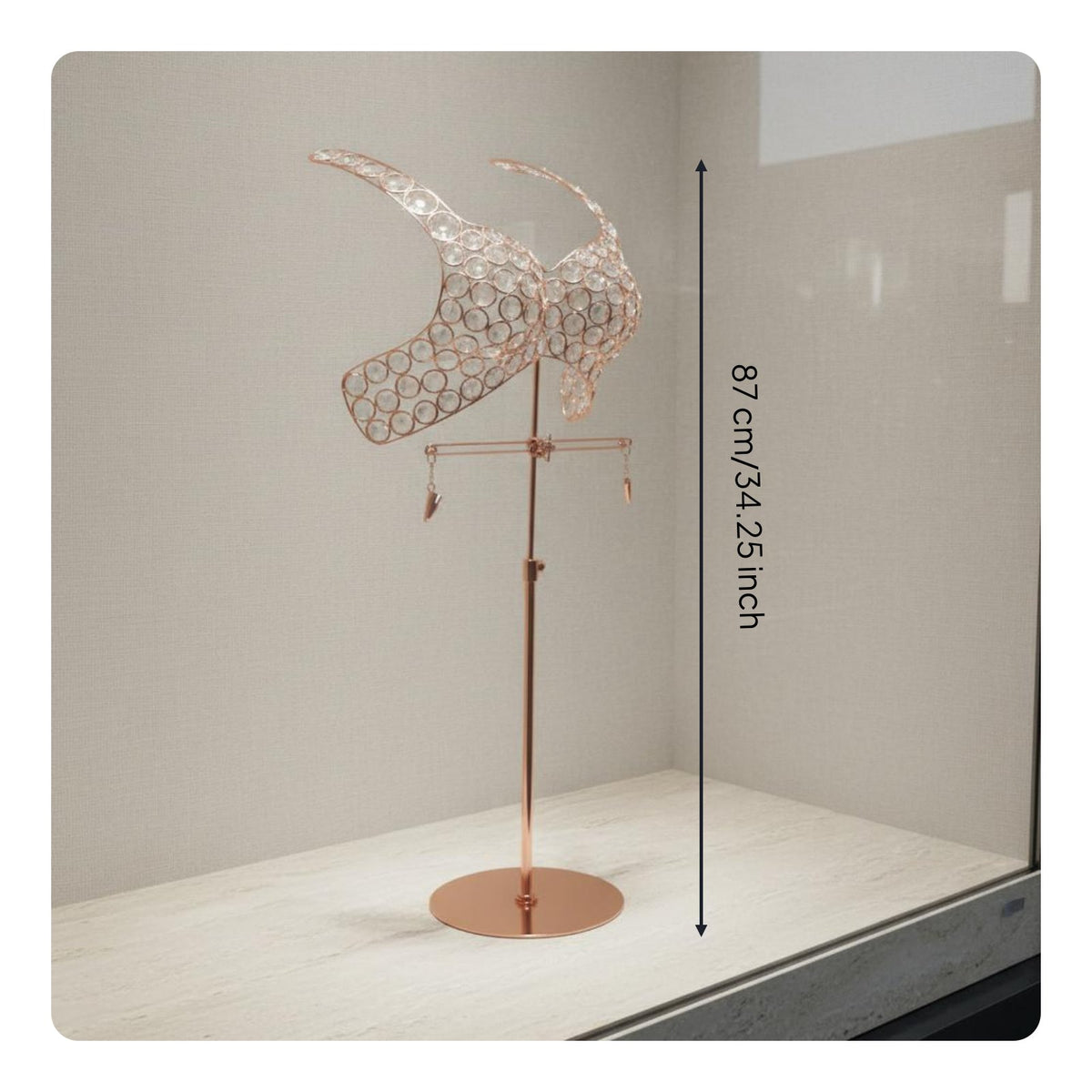 Half Torso Lingerie Display Stand Stable Base Metal Lingerie Mannequin