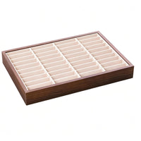40-Slot Bracelet Tray Walnut Finish Bracelet Organizer Tray Organized Storage