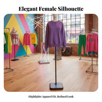 Half Body Clothing Form Stable Thickened Base Female Mannequin Torso