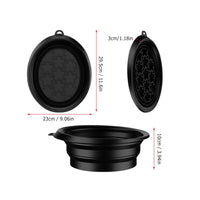 Foldable Silicone Face Basin Matte Finish Collapsible Face Bowl Ribbed