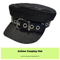 Jotaro Kujo cosplay hat, metal plaque