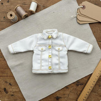 Doll Denim Jacket Fashionable Miniature Button-up Jacket Handmade for Hobbyists