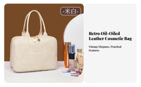 Multiple Compartments Large Capacity Makeup Bag Compartmentalized Storage Makeup Bag with Dividers Waterproof for Women, Daily Use, Bathroom