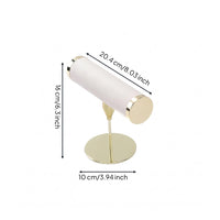 T-Shaped Bar Jewelry Display Stand Gold-Finish Accessory Storage Metal