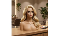 Skin-Tone Mannequin Bust Stable Head and Shoulders Bust Elegant for Showcases