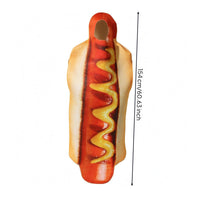 Printed Hot Dog Outfit Polyester Hooded Hot Dog Costume Lightweight Frankfurter Costume