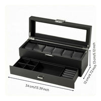 Double-Layer Watch Box Pull-out Drawer Watch Storage Box Rectangular