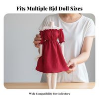 Doll Clothing Puff Sleeve BJD Doll Dress Shirred Bodice Toy Accessory