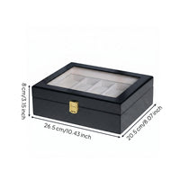 Watch Display Box Clear Top Window Watch Storage Box Lined Interior