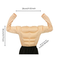 Muscle Costume Top Novelty Padded Muscle Shirt 3D for Stage Performances