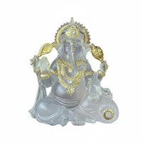 Seated Ganesha Figurine Indian Craftsmanship Resin Ganesha Statue Handmade