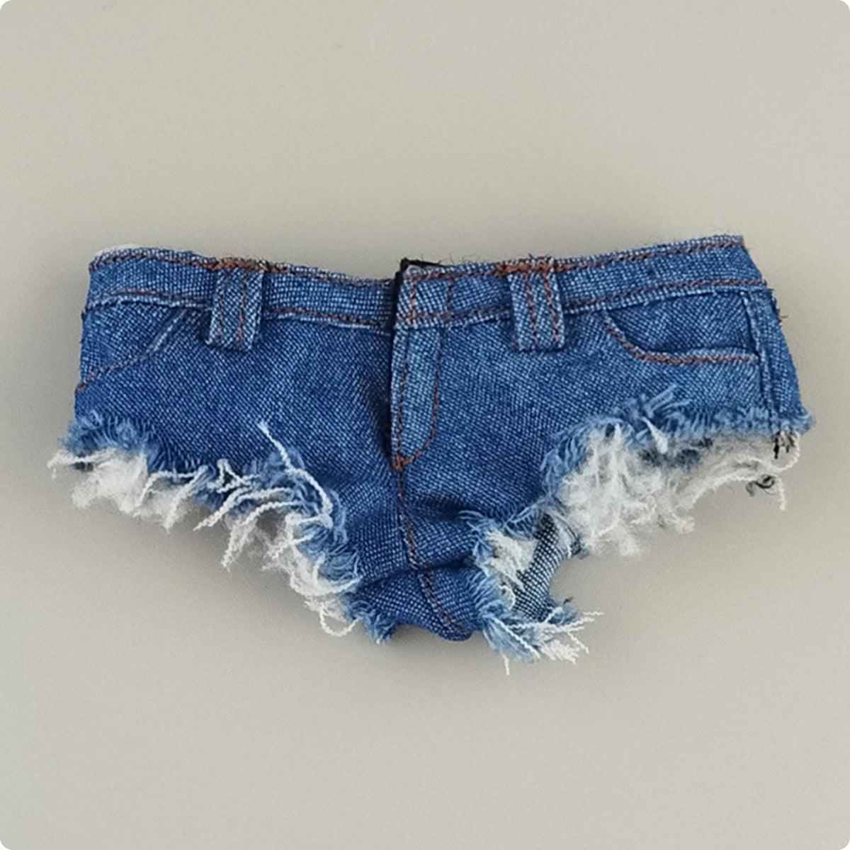1/6 Scale Denim Shorts Real Pockets Miniature Jean Short Shorts Material Collectible Accessory for Hobbyists