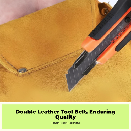Double-tier leather nail pouch