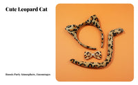 Big Cat Costume Accessories Cartoon Design Big Cat Print Dress-up Kit Print Cosplay Accessories Easy to Wear for Carnival