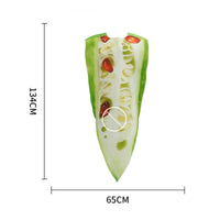 Bitter Melon Costume Realistic Print Vegetable Cosplay Suit Lightweight Dress up Outfit for Stage Performance