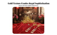 Chinese Peacock Crown Luxurious Design Peacock Crown Chinese Wedding Headdress Intricate for Weddings