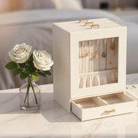 Multi-Layer Jewelry Box Elegant Design Multi-Compartment Storage Tray Ideal Gift