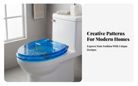 Colored Thickened Resin Toilet Seat Easy to Install V-Shaped Toilet Seat Ergonomic Design Bathroom Hardware for DIY Renovators, Homeowners, Families, Home Renovation, Restroom