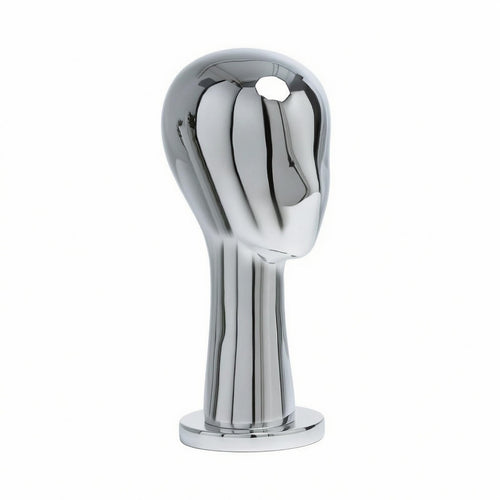 Electroplated Head Bust Stylized Face Reflective Display Mannequin with Base