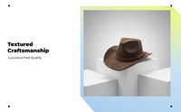 Western Wool Fedora Hat Wide Brim Sun Protection