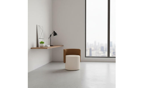 Comfortable Backrest Upholstered Dressing Table Seat Silent Rotation Round Swivel Vanity Stool Space-Saving Bedroom Furniture for Women