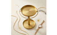 Glasses Display Stand with Tray Metal Glasses Organizer Eyeglass Stand Gold-Colored Sunglass Holder Decorative for Vanity
