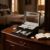 Double-Layer Jewelry Box Divided Slots Storage Item Compact Size
