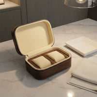 Portable Watch Storage Box Soft Lining Zippered Watch Travel Case Zippered Jewelry Storage Box Wear-Resistant Long-Lasting Hard