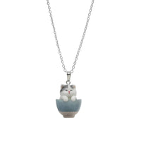 Cat Pendant Necklace Cute Kitten Pendant Necklace Whimsical for Women, Girls