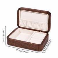 Jewelry Box with Hinged Lid Divided Wooden Jewelry Box Decorative for Women