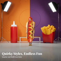 Funny Food Costume Lightweight Funny Food Tunic Realistic Print for Couples