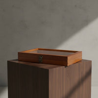 Clear Lid Wooden Box Long-Lasting Construction Wood Jewelry Storage Box Multipurpose Handmade for Hobbyists
