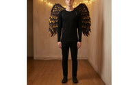 Costume Feathered Appendages with Straps Nonwoven Angel Feathered Appendages Lightweight for Carnival