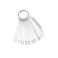 50 Pieces Nail Sample Sticks with Loop Clear Manicure Accessory Lightweight