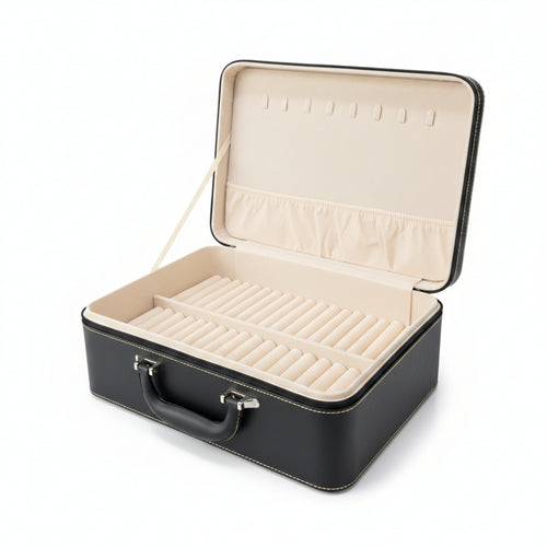 Bangle Organizer with Slots Hard-Sided Jewelry Storage Box Secure for Collectors