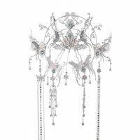 Chinese Design Tassel Crown Intricate Design Traditional Chinese Attire Hair Accessory Ethereal Design Hair Crown Elegant Alloy