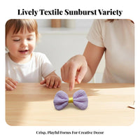 DIY Five-Petal Cloth Flower Delicate Design Textile Flower Applique Pastel Colors for Girls, Clothes Decoration, Crafting Projects