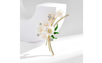 Enamel Flower Brooch All-Match Enamel Flower Pin High Quality for Parties, Women