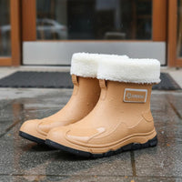Short Rain Boots Long-Lasting Short Rubber Rain Shoes Stylish for Walking, Men