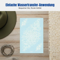Lace Cutout Temporary Tattoo Sticker, Luminous, Finger, Water Application